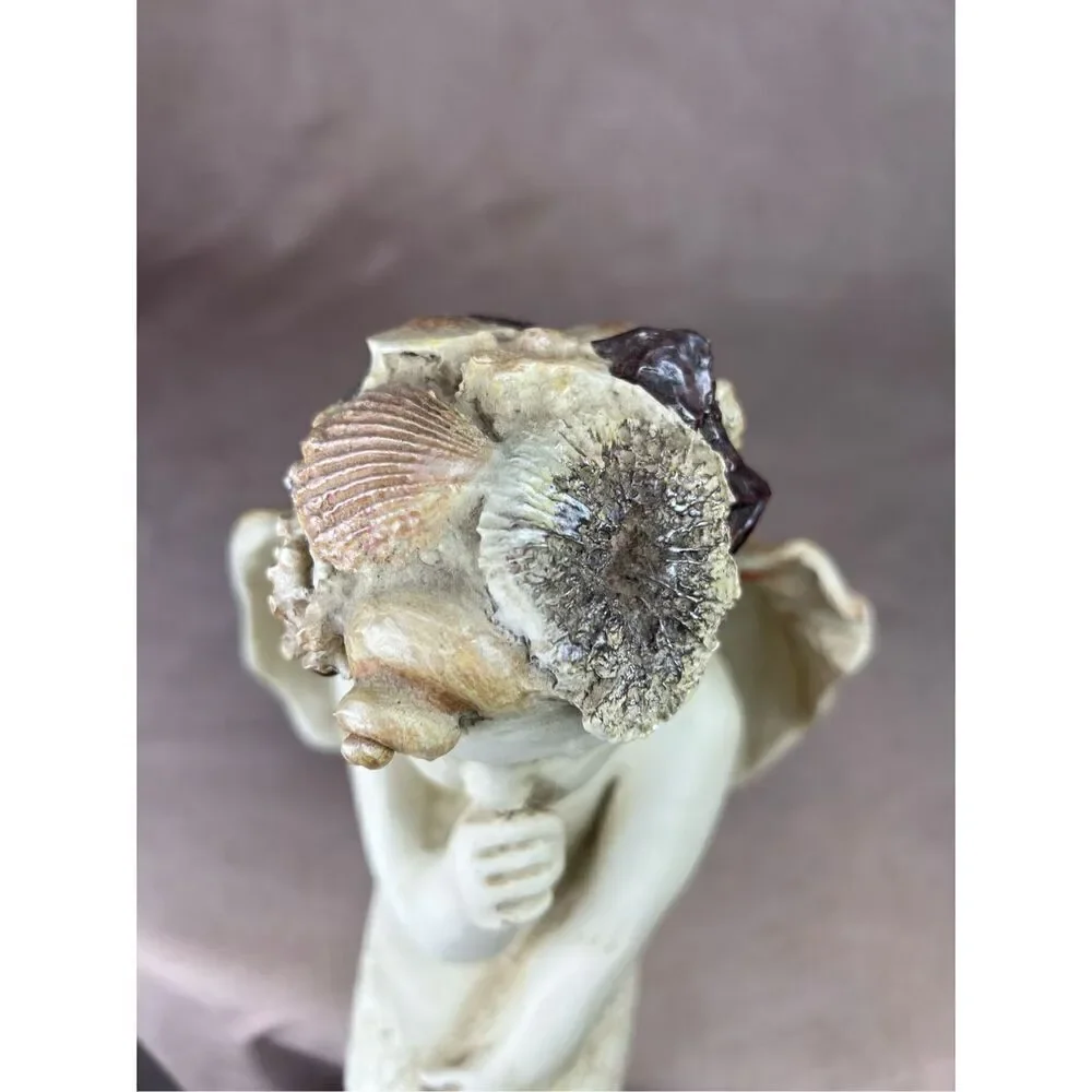 Vintage R. Shipman 1999 Angel Mermaid Seashells Shelf Sitter Statue READ